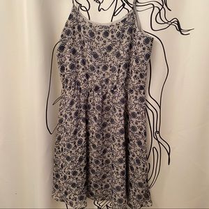 LOFT Blue & Gray sleeveless floral dress